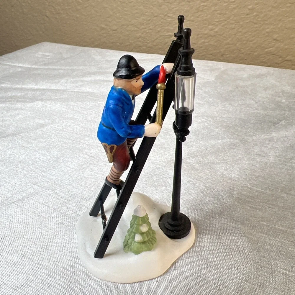 Vintage Dept 56 Heritage Village Lamplighter Accessory Set #55778 Retired 1989